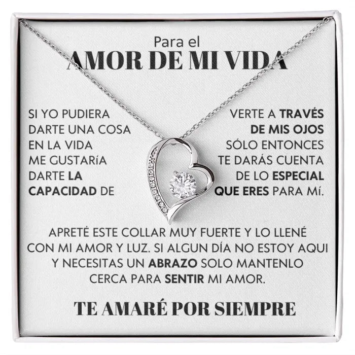 Collar "Amor de mi vida" Con caja y dedicatoria