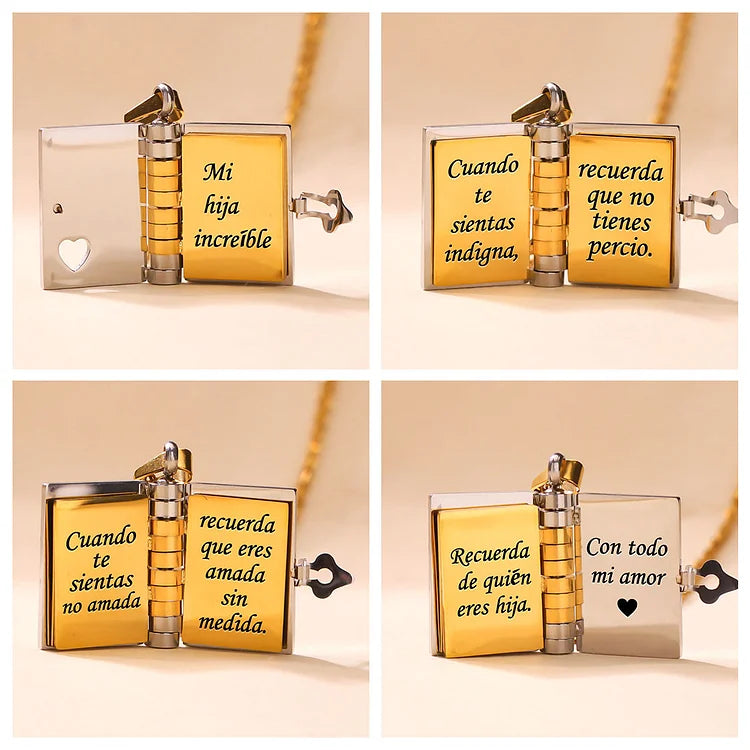 Mi Hija - Collar De Libro Mi Pequeña Estrella