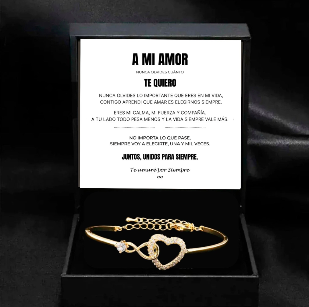 A MI AMOR | SIEMPRE UNIDOS | PULSERA CORAZON