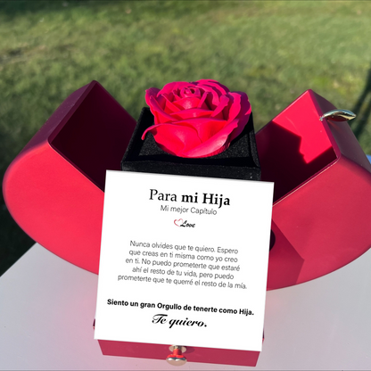 🌹Pack Rosa Eterna™ + Collar + dedicatoria y GRATIS: pulsera y anillo de REGALO🎁