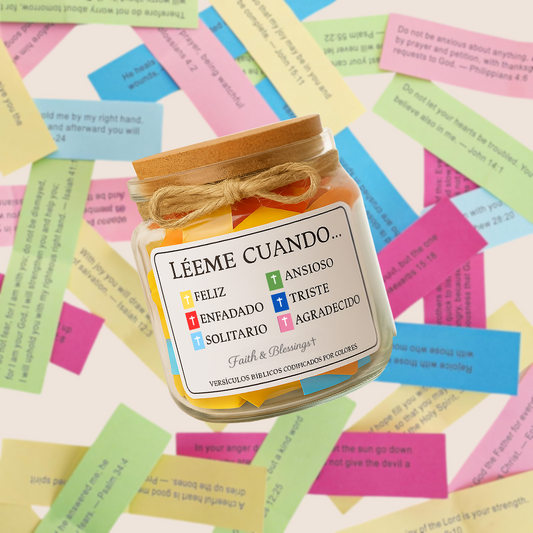 Frascos de versículos bíblicos (caja de regalos incluida)