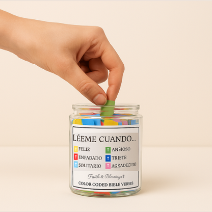 Frascos de versículos bíblicos (caja de regalos incluida)