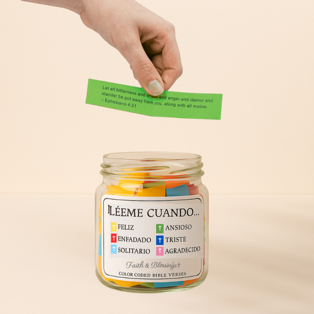 Frascos de versículos bíblicos (caja de regalos incluida)