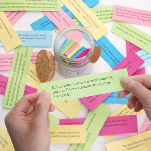 Frascos de versículos bíblicos (caja de regalos incluida)