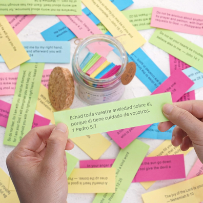 Frascos de versículos bíblicos (caja de regalos incluida)