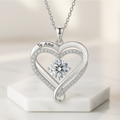 "Para mi esposa" - Collar grabado en caja con led y dedicatoria