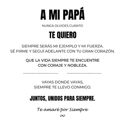 A MI PAPÁ | SIEMPRE UNIDOS | PULSERA DE CUERO