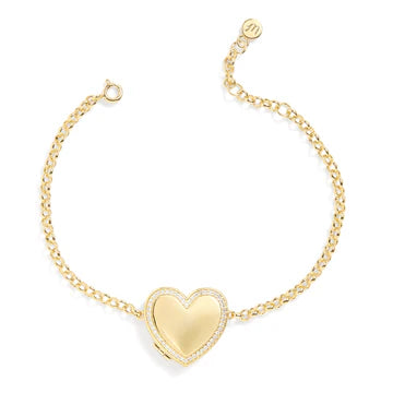 Pulsera Medallón Corazón Personalizada