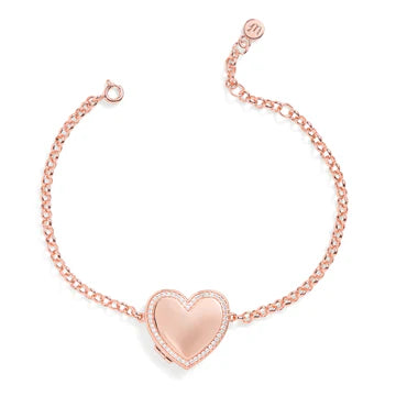 Pulsera Medallón Corazón Personalizada