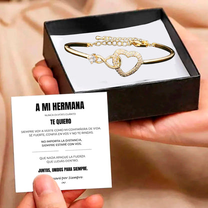 A MI HERMANA | SIEMPRE UNIDAS | PULSERA CORAZON