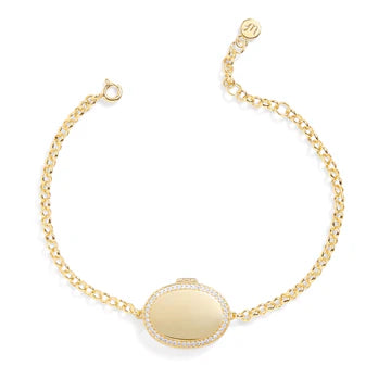 Pulsera Medallón Oval Personalizada