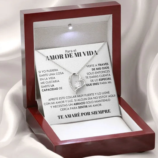Collar "Amor de mi vida" Con caja y dedicatoria