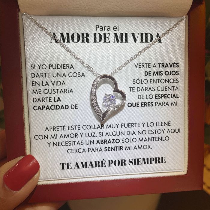 Collar "Amor de mi vida" Con caja y dedicatoria