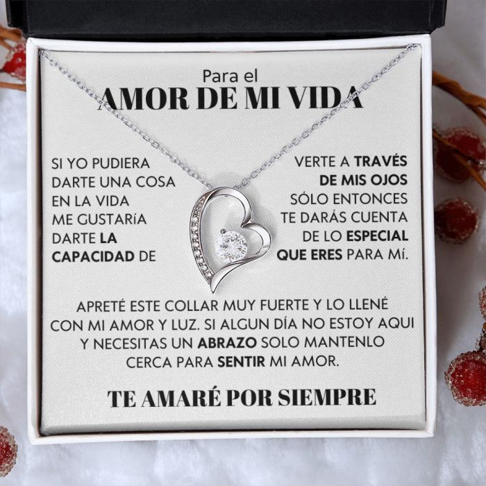 Collar "Amor de mi vida" Con caja y dedicatoria