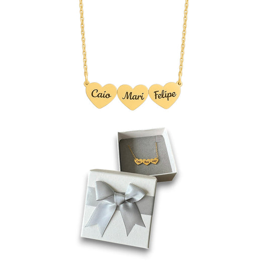 Collar de corazones personalizable